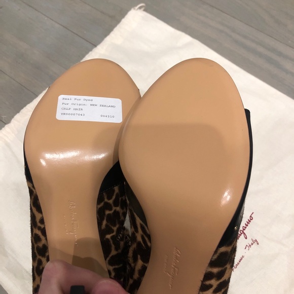 Ferraragamo Leopard calf hair booties81/2 - Picture 7 of 7